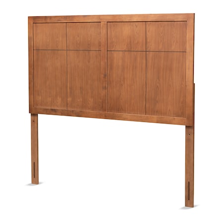 Baxton Studio Monroe Modern Transitional and Rustic Ash Walnut Finished Wood Queen Size Headboard 181-11140-Zoro